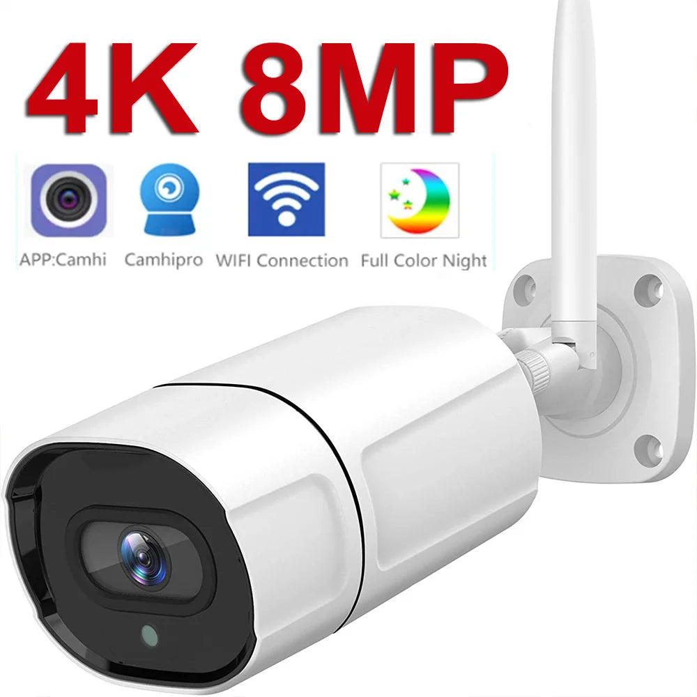 IMX415 4K WIFI IP Camera 8MP Outdoor Array Infrared Night Vision Bullet Camera Featured H.265 Onvif CCTV Video Surveillance Cam