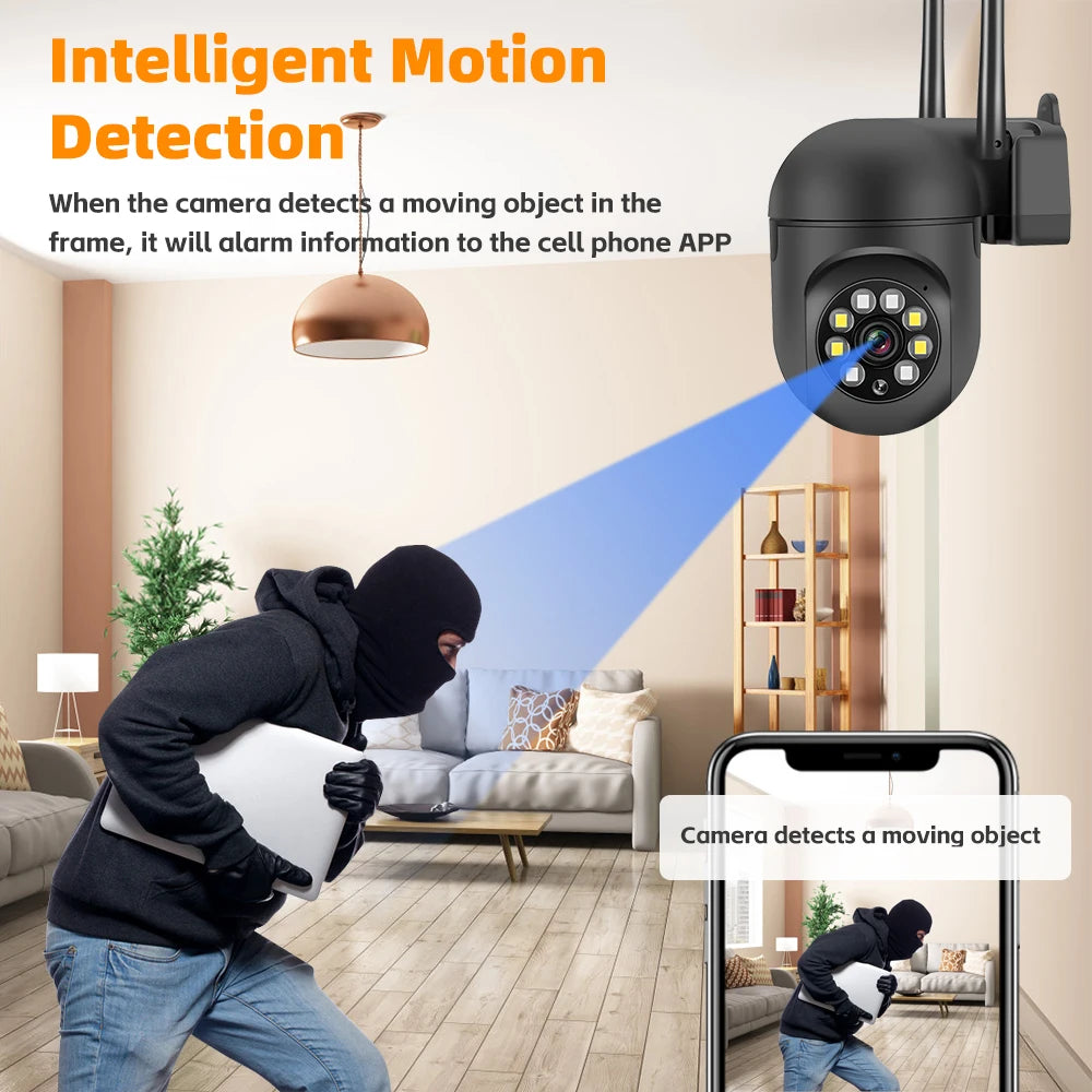 Wireless Security Camera System Outdoor Home 5G Wifi Night Vision Cam 1080P HD 5Xzoom APP Remote Monitoring Motion Detected Cam