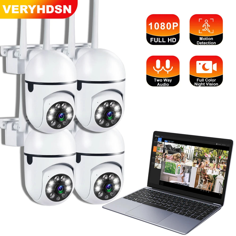 5G 1080P Cameras Wifi Video Surveillance IP Outdoor Security Protection Monitor 4.0X Zoom Home Wireless Track Alarm Waterproof