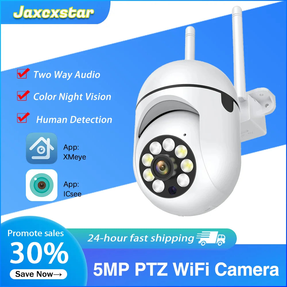 ICsee 5MP Surveillance CCTV IP Wifi Camera  External Security Protection Wireless Home Baby Color Night Vision Monitor  ﻿