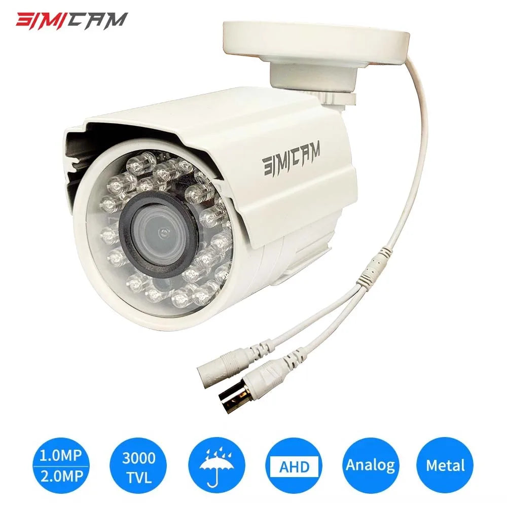 HD 720p/1080p AHD Analog Surveillance Camera Night Vision DVR CCD For Outdoor Indoor Waterproof Home Office CCTV Security Camera