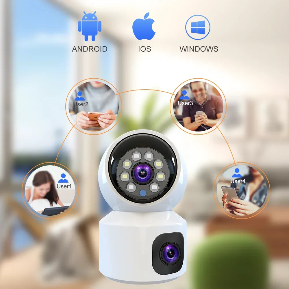 8MP 4K WIFI Camera Home Security Indoor Surveillance Camera Baby Pet Monitor Auto Tracking Two-way Audio Wireless PTZ IP Camera