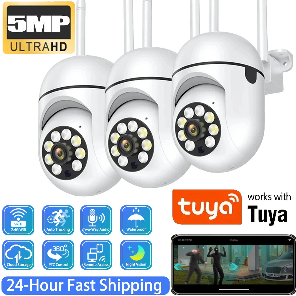 5MP Tuya Smart Life Indoor Camera Smart Home Security Video wirleess Two Way Audio Mobile Motion AI Cloud Mini Wifi Smart Camera