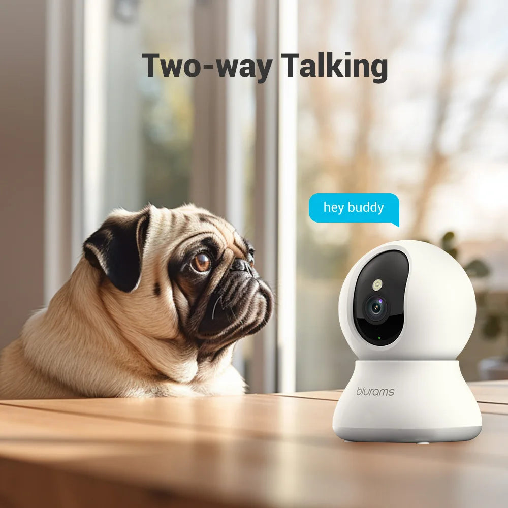 2 Pcs Blurams Indoor Security Camera 2K, Home Security Camera for Dog/Elder, Security Camera with One-Touch Call Update A31S-2pc