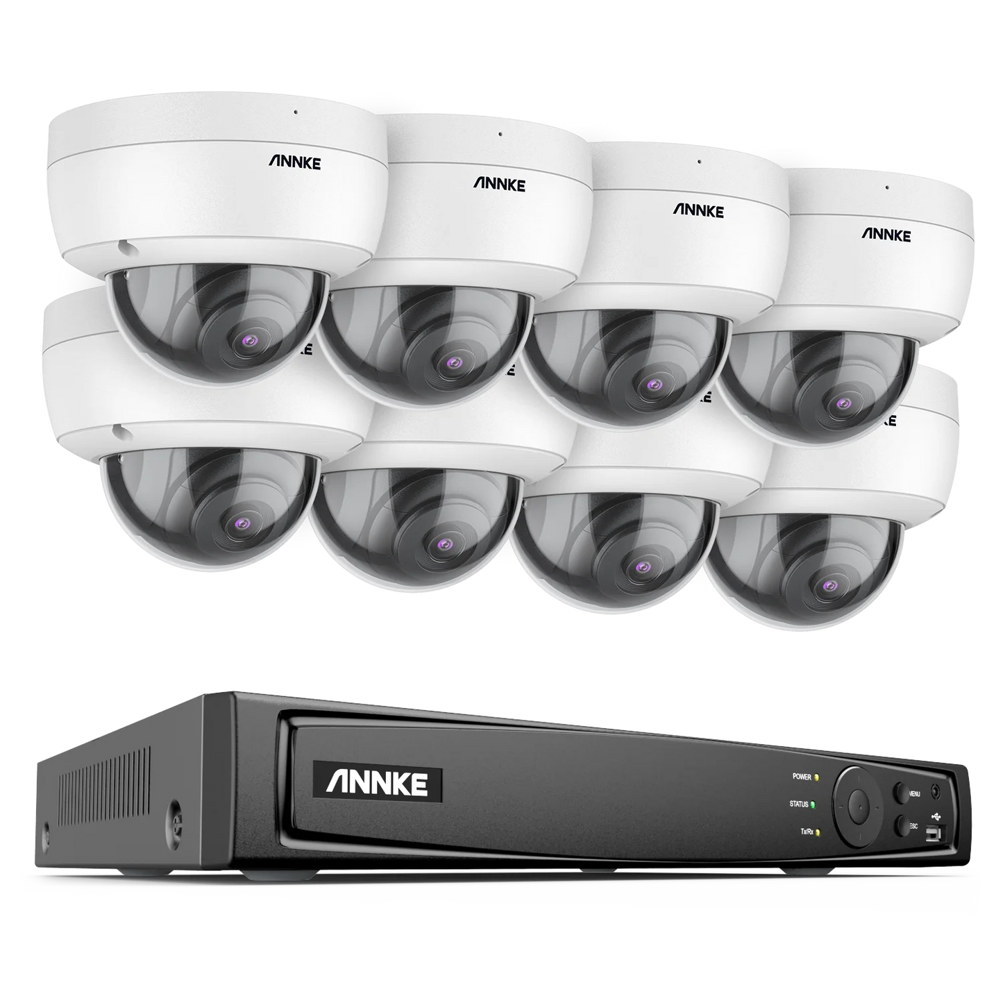 ANNKE 8CH 4K Ultra HD POE Network Video Security System 8MP H.265 NVR With 4/8pcs 8MP Weatherproof IP Camera CCTV NVR Kit