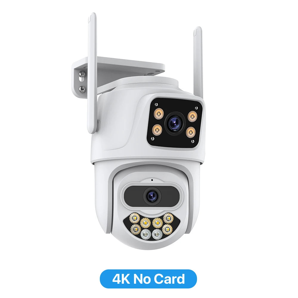 8K PTZ Wifi IP Camera Four Lens AI Human Detect 4K WIFI Dual Screen Surveillance CCTV Camera Security Protection Waterpoor iCSee