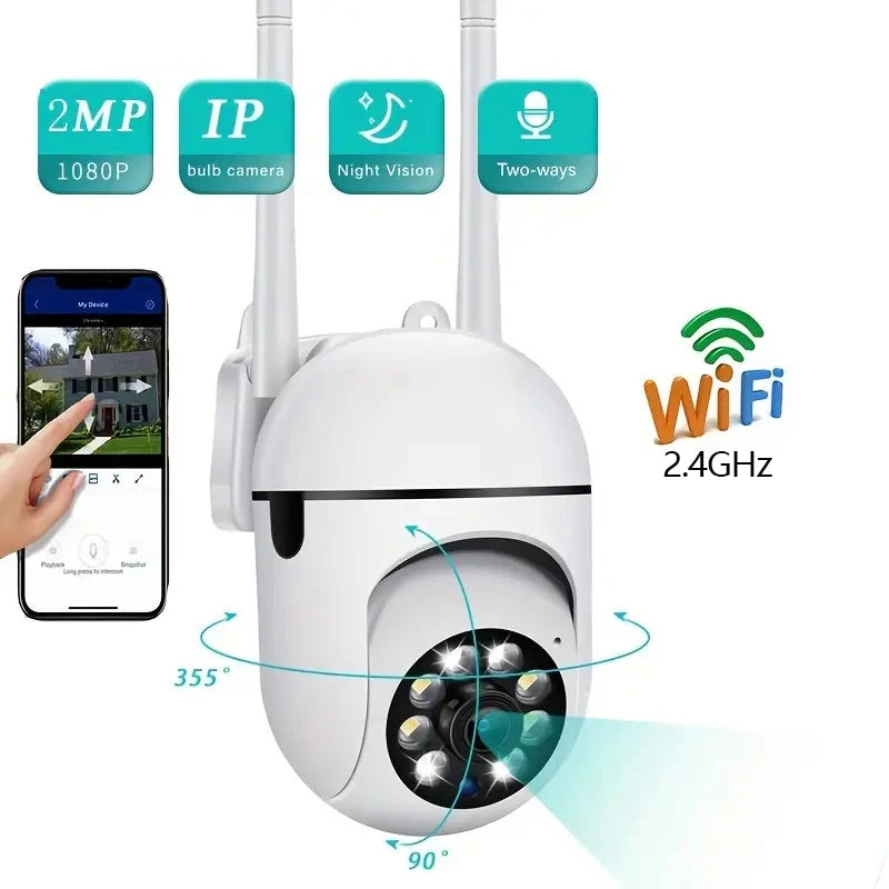 WiFi Surveillance Cameras IP Camera HD 1080P IR Full Color Night Vision Security Protection Motion Two Way Audio Outdoor Camera