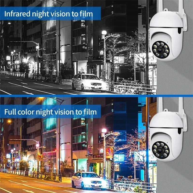 5MP Wifi Video Surveillance Camera 5G CCTV PTZ IP Camera Smart Human Tracking 4X Zoom Night Vision Full Color Outdoor Waterproof