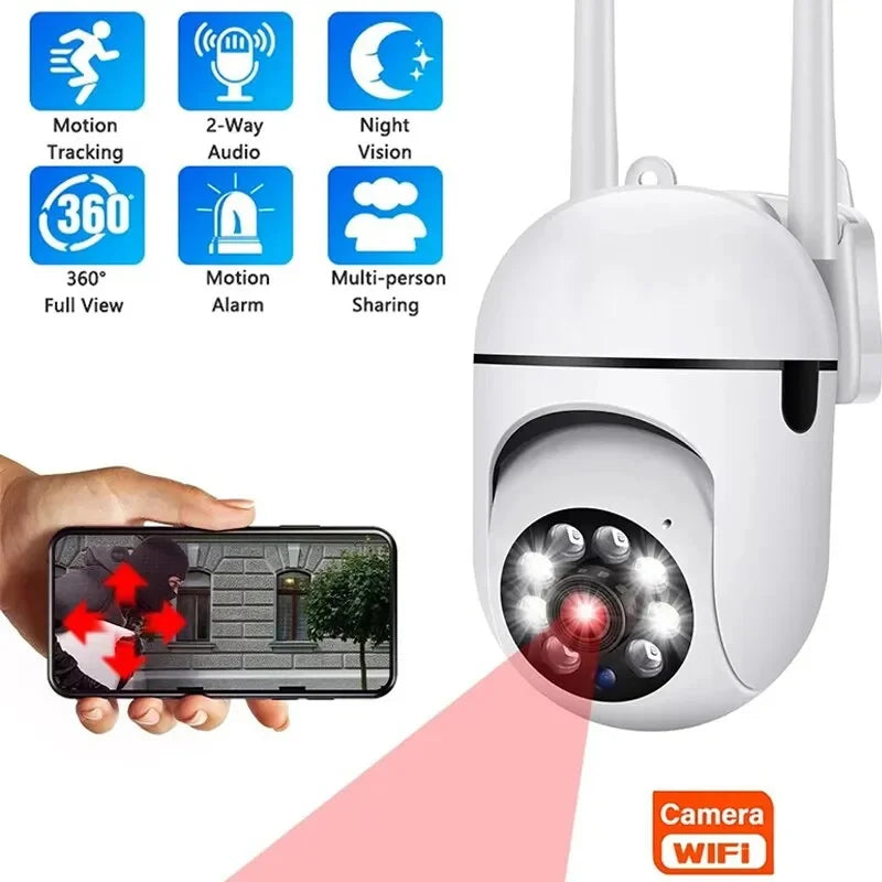 WiFi Surveillance Cameras IP Camera HD 1080P IR Full Color Night Vision Security Protection Motion Two Way Audio Outdoor Camera