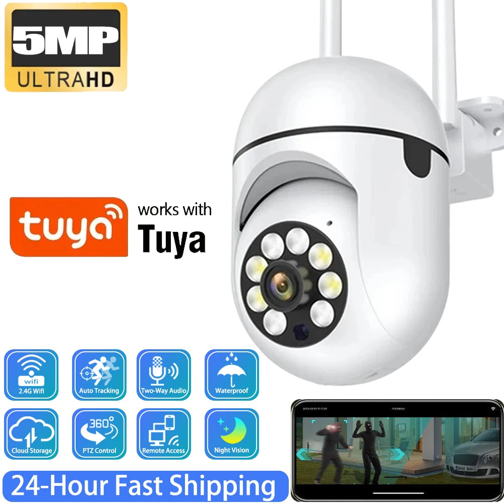 5MP Tuya Smart Life Indoor Camera Smart Home Security Video wirleess Two Way Audio Mobile Motion AI Cloud Mini Wifi Smart Camera