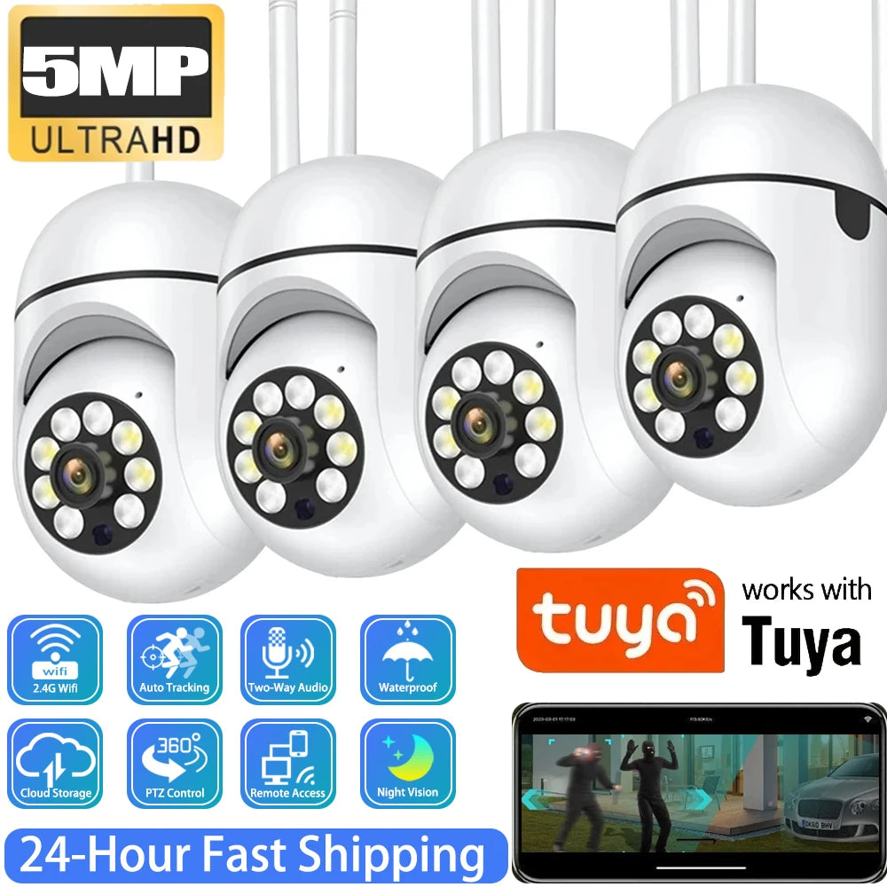 5MP Tuya Smart Life Indoor Camera Smart Home Security Video wirleess Two Way Audio Mobile Motion AI Cloud Mini Wifi Smart Camera