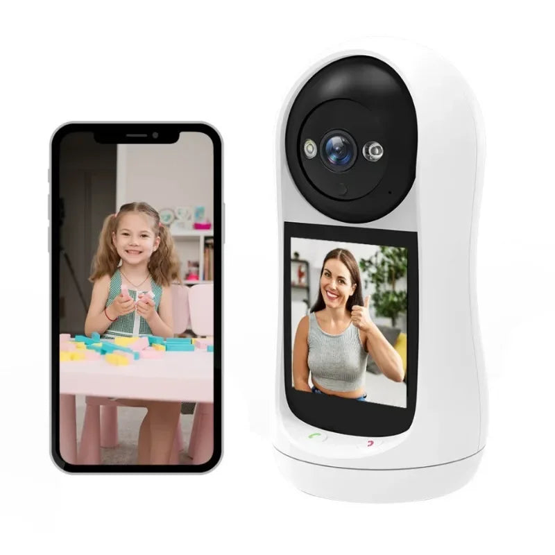 8MP Wifi IP Camera Video Call with 2.8 Inch IPS Screen Baby Cry Sound Detection Wireless Security PTZ Camera Baby Monitor iCSee