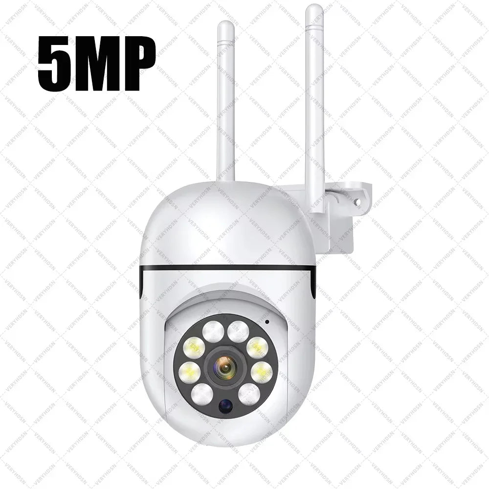 8MP 5G WIFI Surveillance Black IP Camera Auto Tracking Color Night Vision Outdoor Waterpter HD PTZ IP Security Cameras YIIOT APP